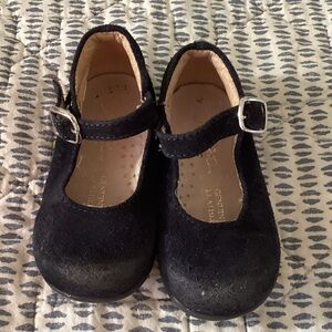 LITTLE ERIC Italian Leather Toddler Mary Janes in dark blue size 19